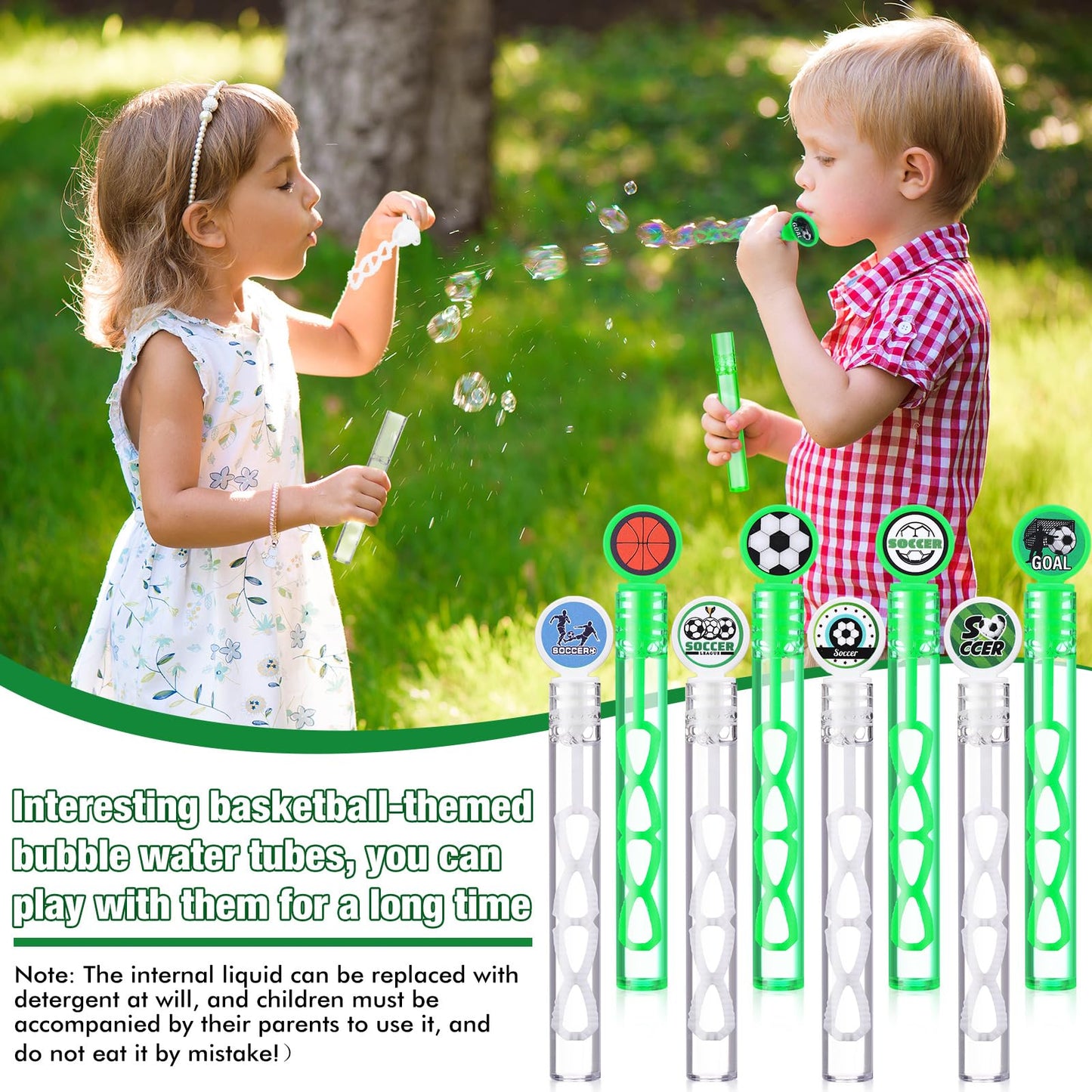 Saypacck 197 Pcs Soccer Party Favors with Ball Bracelets Mini Pinball Mini Bubble Wands Straws Keychains Badges Stickers Stamps