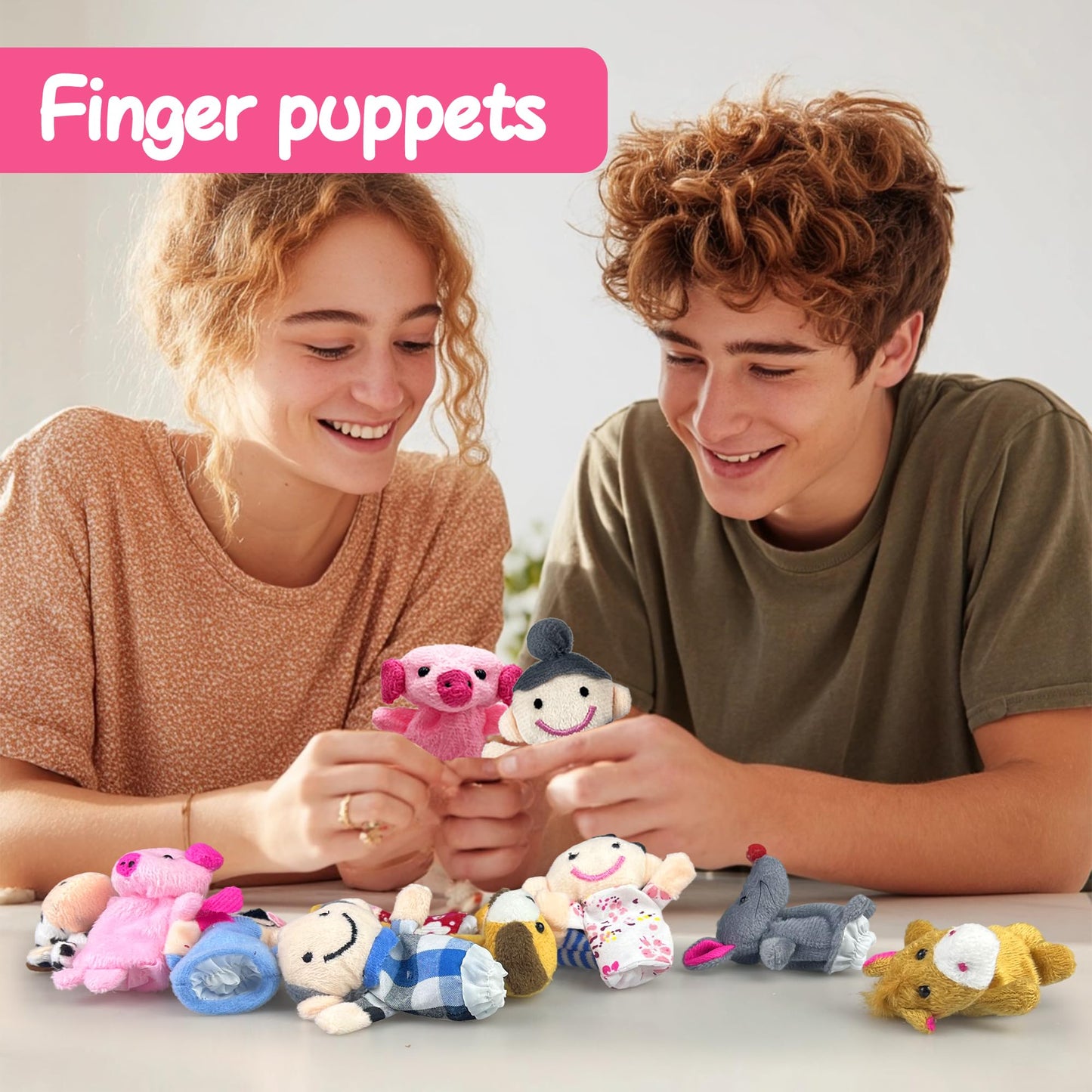 12 PCS Finger Puppets Set Mini Stuffed Animals Finger Puppet for Storytelling Teaching Shows Schools Birthday Party Gift Favor S