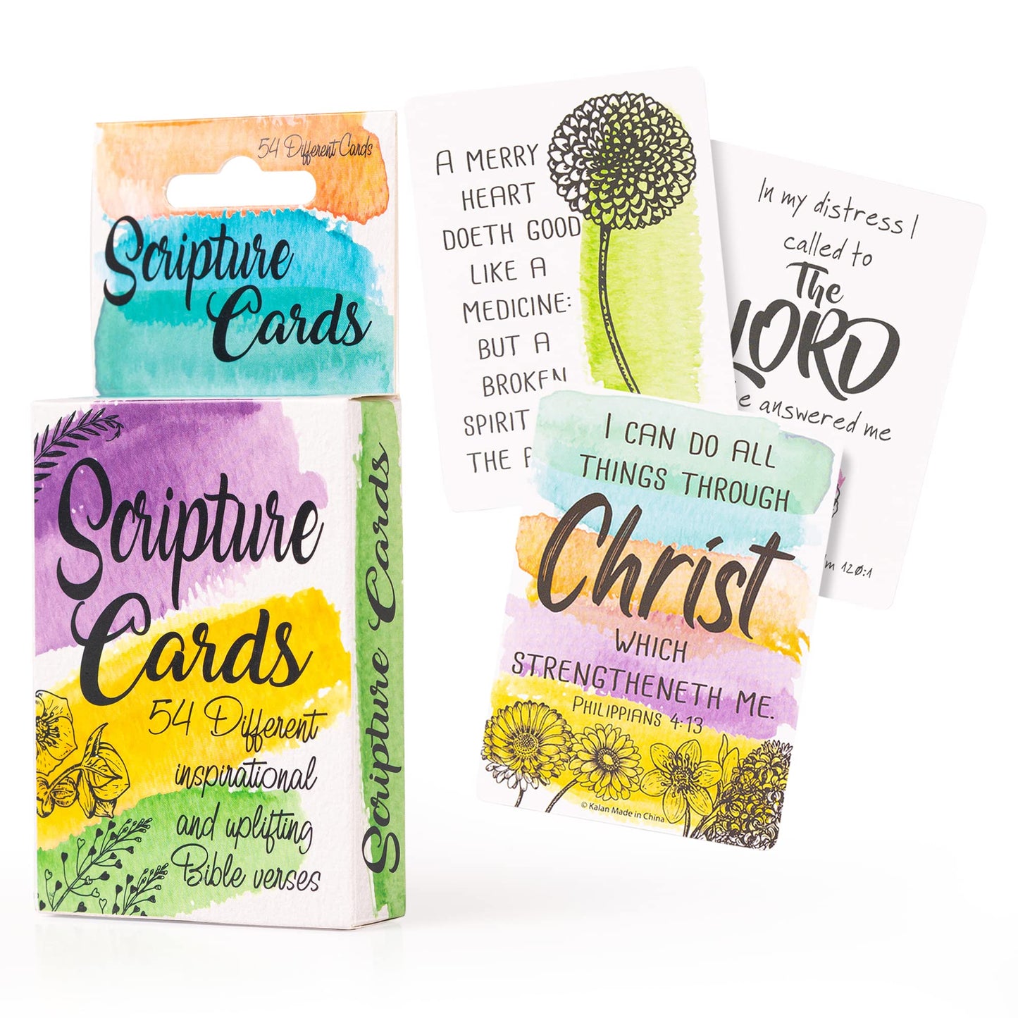 Kalan English Bible Verse Cards For Studying And Praying - Mini Scripture Cards With Bible Verses For Everyone, Bible Study Supplies And Prayer Reminders.
