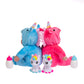 JC Toys Lots to Cuddle 12" Twin Baby Dolls Set - Soft Unicorn Theme, Pink & Blue, Washable, Includes Unicorns & Bottles, Model 35314