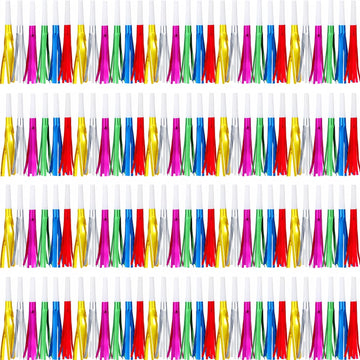 LCPQMZGH 120 Pcs Gold Noise Makers, Metallic Fringed Noise Makers for New Year Party Favor Supplies (Multicolour)
