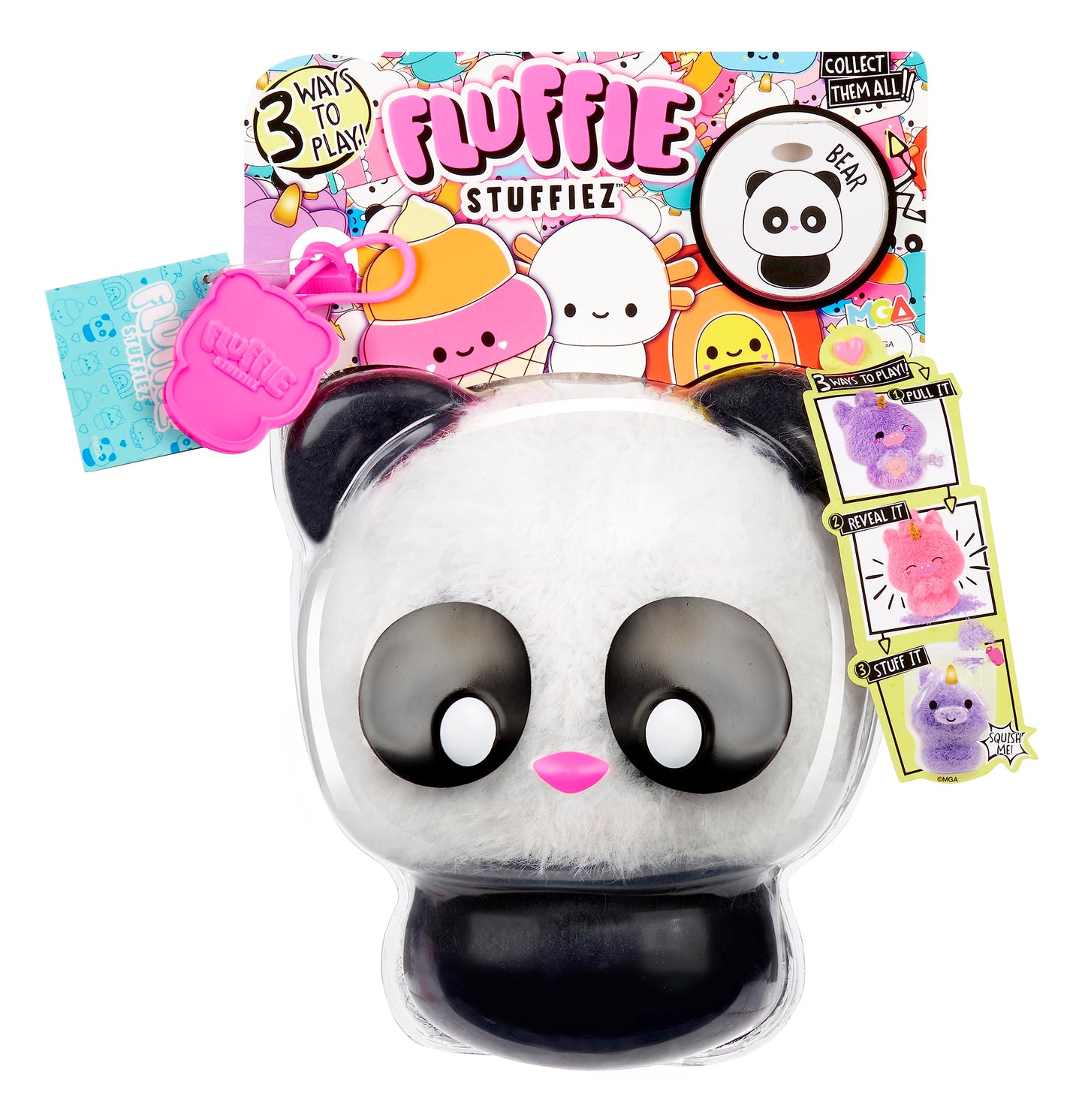 Fluffie Stuffiez Panda Plush - Small Collectible, Ultra Soft Polyester, Multicolor, Model 594215EUC, Surprise Reveal Unboxing