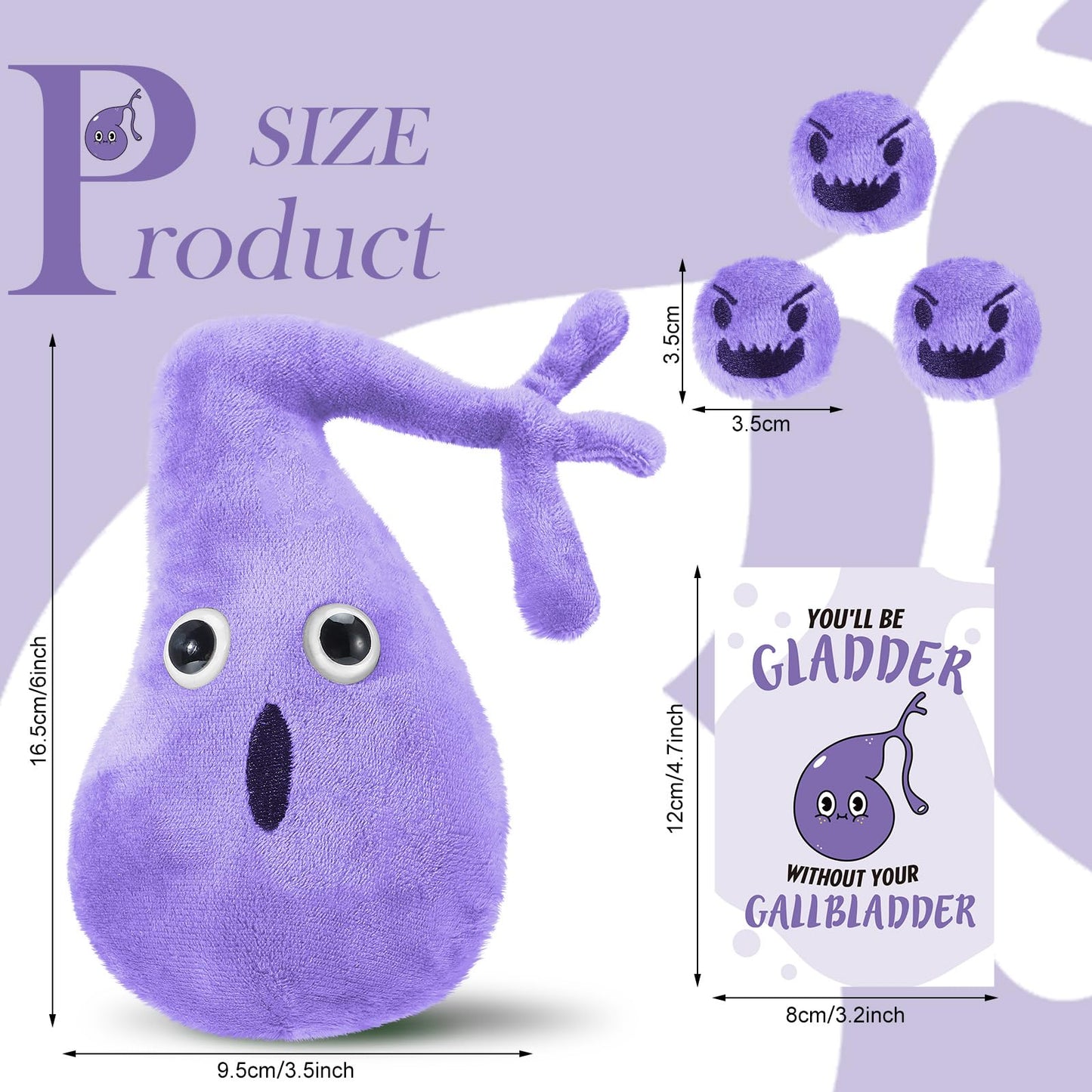 Winnerwhy Gallbladder Plush Set Gall Surgery Recovery Gifts Include Gall Plush With Gallstones Stuffed And Gallbladder Get Well