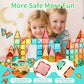 Yrztiles Magnetic Tiles,Magnet Building Blocks Construction Stacking Educational Toy Creative Playboard For Kids Ages 3+ (032 Pi