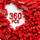 360 Piece White Classic Building Blocks Bulk, 7 Sizes Building Bricks Assortment Pack, Compatible with Lego Parts and Pieces (Re