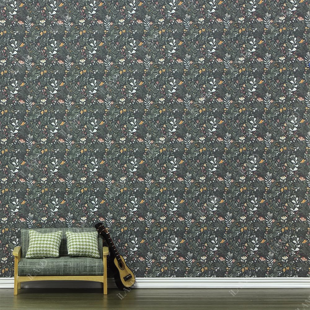 Iland Originality Dollhouse Wallpaper 39 * 15.7 Inch, Dollhouse Accessories On 1:12 Scale Or 1:6 Scale (Flower Path)