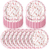 Havawish 100 Pcs Cowgirl Party Plates Decorations Pink Bow Birthday Paper Plates Disposable Bachelorette Party Dinner Tableware 