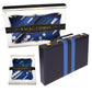 Backgn Set 15 inch  Medium - Classic Board Game for mature-themeds and Kids with enhanced Leather Case - Includes Strategy & Tip Guide (Blue)