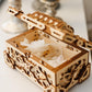 Wood Trick Enigma Chest Lock Puzzle Box - Brown Wooden 3D Mechanical Model Kit for Adults & Kids - DIY Engineering Project