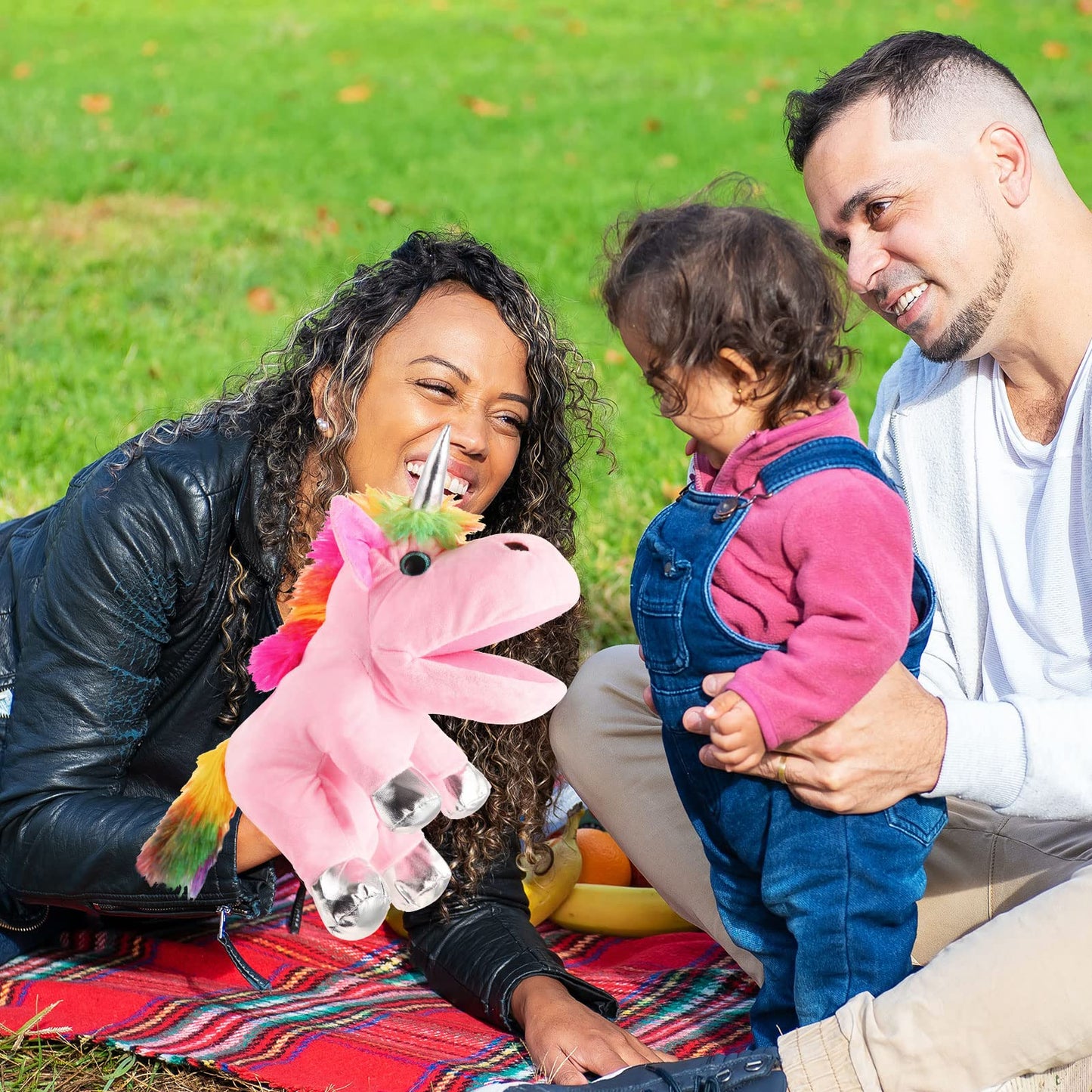 Animal Hand Puppets 12 Inch Unicorn Plush Dinosaur Animals Hand Puppet Toys Role-Play Toy Puppets for Kids Storytelling Imaginat