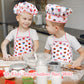 Vanmor Cute Kids Cooking And Baking Sets, 24 Pcs Kids Aprons For Girls Toddler Chef Hat Apron Dress Up Chef Costume, Little Girl