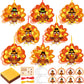 Funrous 32 Set Thanksgiving Turkey Suncatcher Craft Kit Autumn DIY Hanging Ornaments Window Stained Glass Effect Art Colorful Ti
