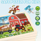 4-In-1 Farm Wooden Puzzles For Kids Ages 4-6, 24 Pcs Wooden Jigsaw Puzzles For Toddlers Ages 2-4, Preschool Educational Puzzles