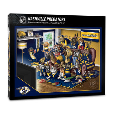 YouTheFan NHL Nashville Predators 500pc Puzzle - Cardboard, Team Colors, Model 2502625