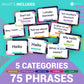 German Conversational Phrase Flash Cards - 75 Beginner Sayings For Travel, Memory, Quick Reference - Educational Language Learni