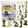 Tim Mee Toy SWAT Army Men - 24 Plastic Figures, Small Size, Tan & OD Green, Model TM-67850, US Made