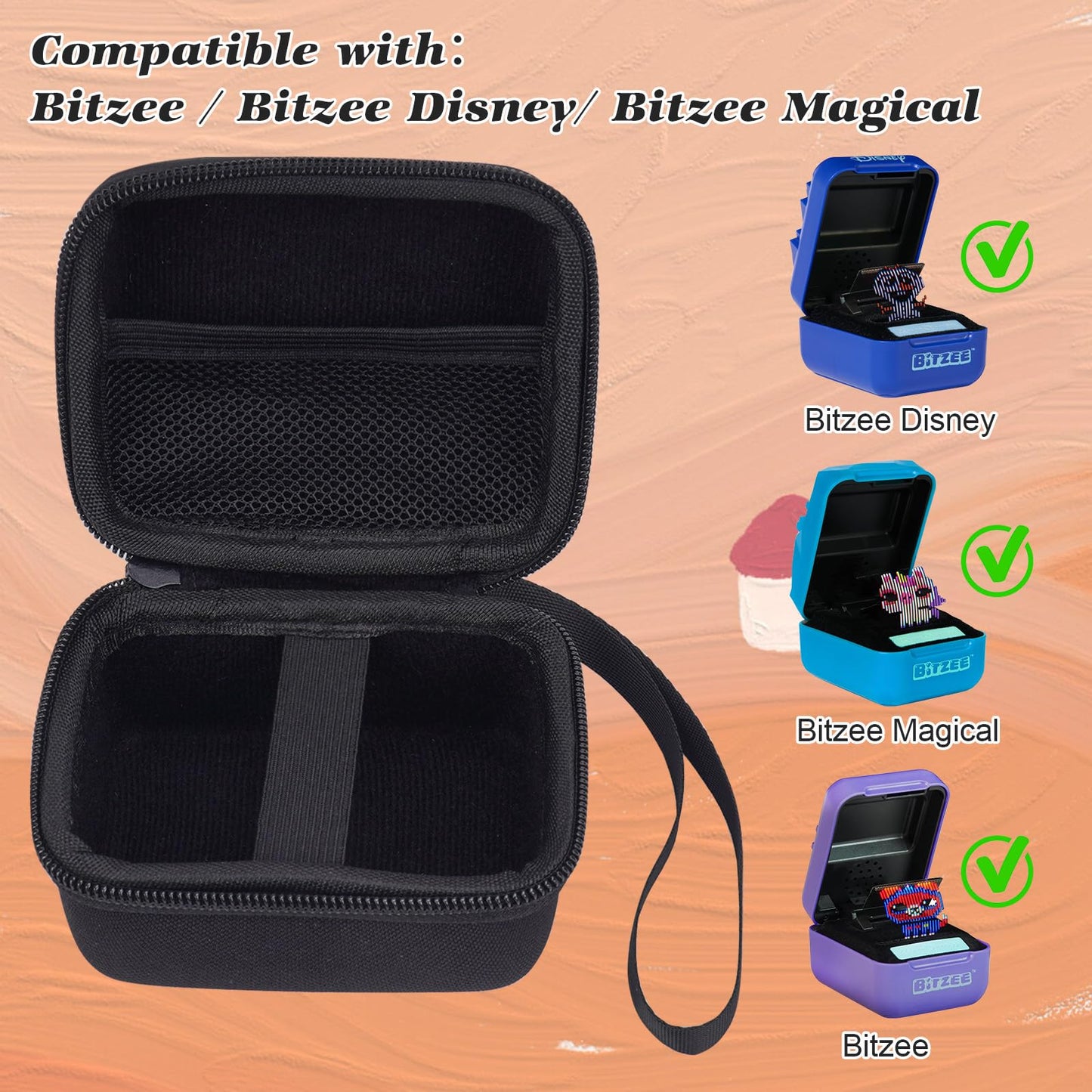 MGZNMTY Travel Carrying Case for Bitzee Digital Pet Interactive Virtual Toy, Protective Storage Holder for Electronic Gadgets To