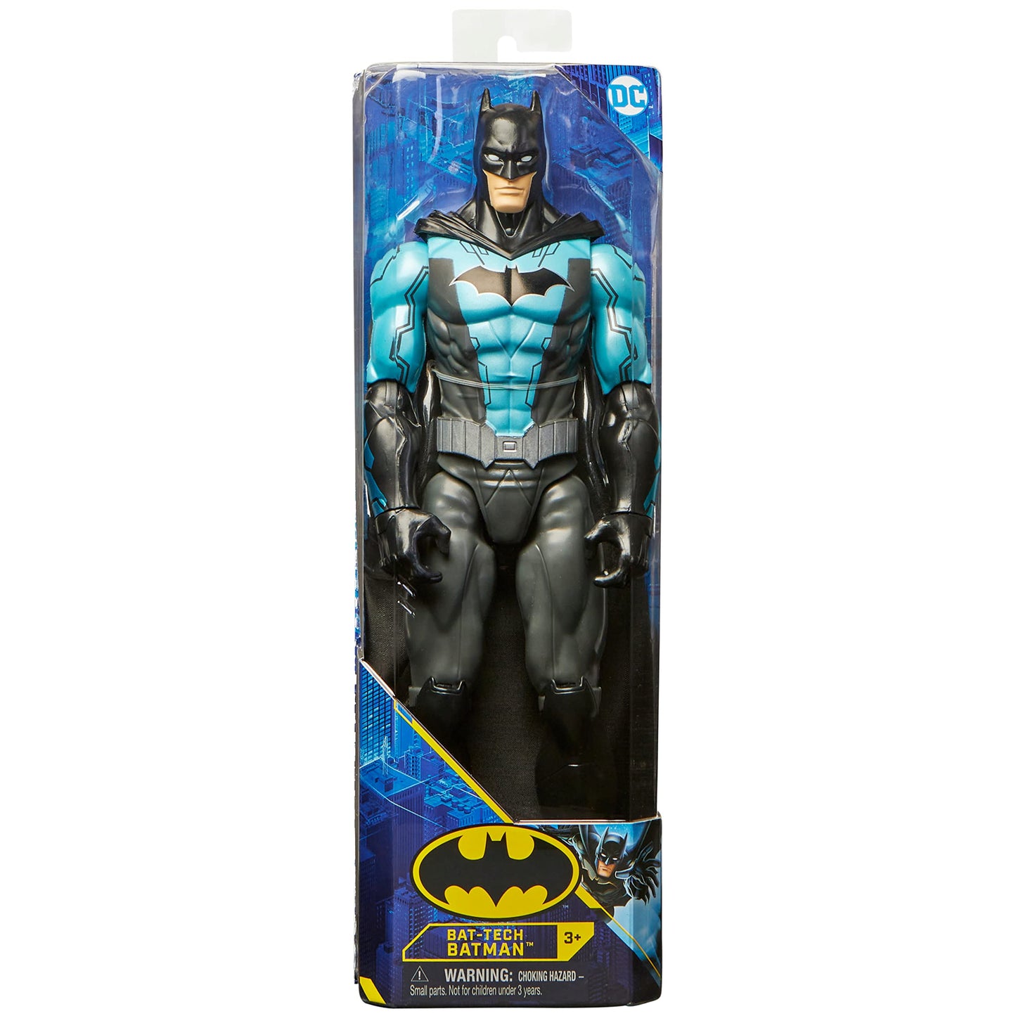 Dc Comics Batman 12-Inch Bat-Tech Batman Action Figure (Black/Blue Suit), Kids Toys For Boys And Girls Ages 3 And Up