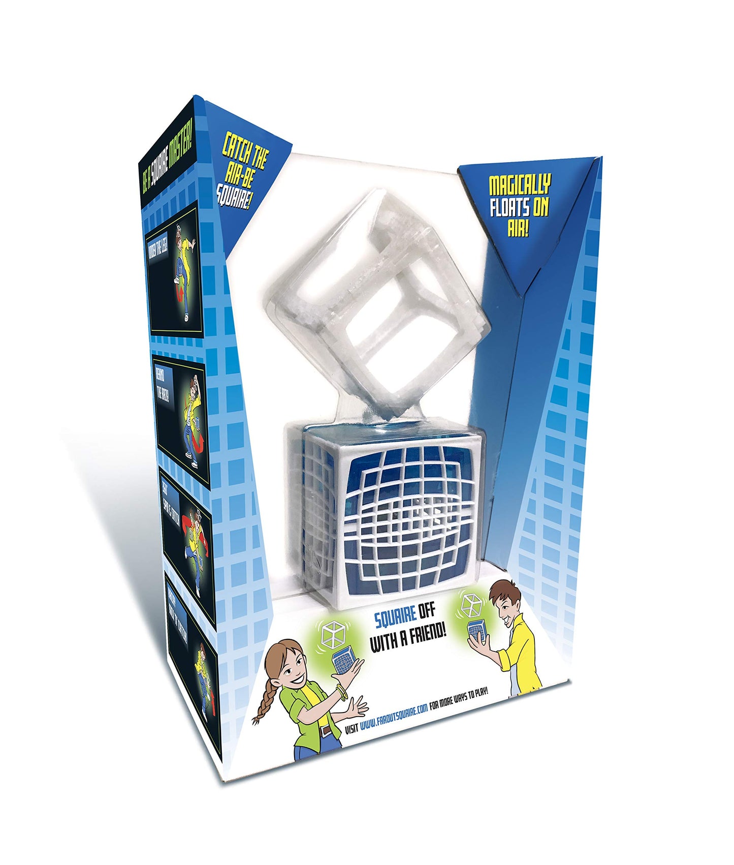Far Out Toys Squaire Cube | Floating Cube Tricks, Try And Keep The Squaire In The Air! | Gravity-Defying Skill Game, Great Challenge, For Kids Ages 8 And Up, Multi