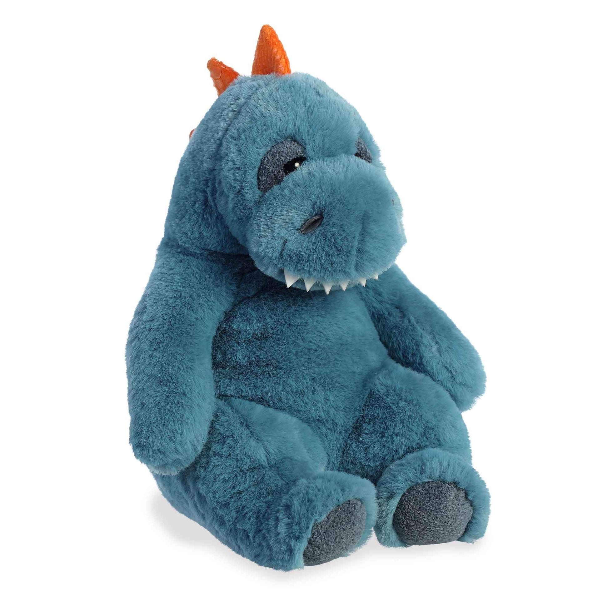 Aurora Cozy Sluuumpy Da Dino Stuffed Animal - Comforting Companions - Blissful Relaxation - Blue 15 Inches
