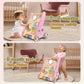 Baby Walker With Wheels, Wooden Push Walker Toys For Babies 6-12 Months, Baby Girl Walking Activity Toys For 1 Year Old