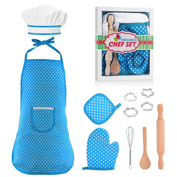 Gifts for 2-8 Year Old Girls Boys,Chef Costume Set Kids Apron for Girls Toddler Birthday Xmas Gifts for Kids Stocking Stuffer