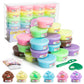 Yastant Easter Slime Kit For Girls And Boys, Safe And Fluffy Slime For Kids, Stress Relief Kids Slime Kits For Toddlers, Easter Gifts For Kids Classroom Pack Of 24
