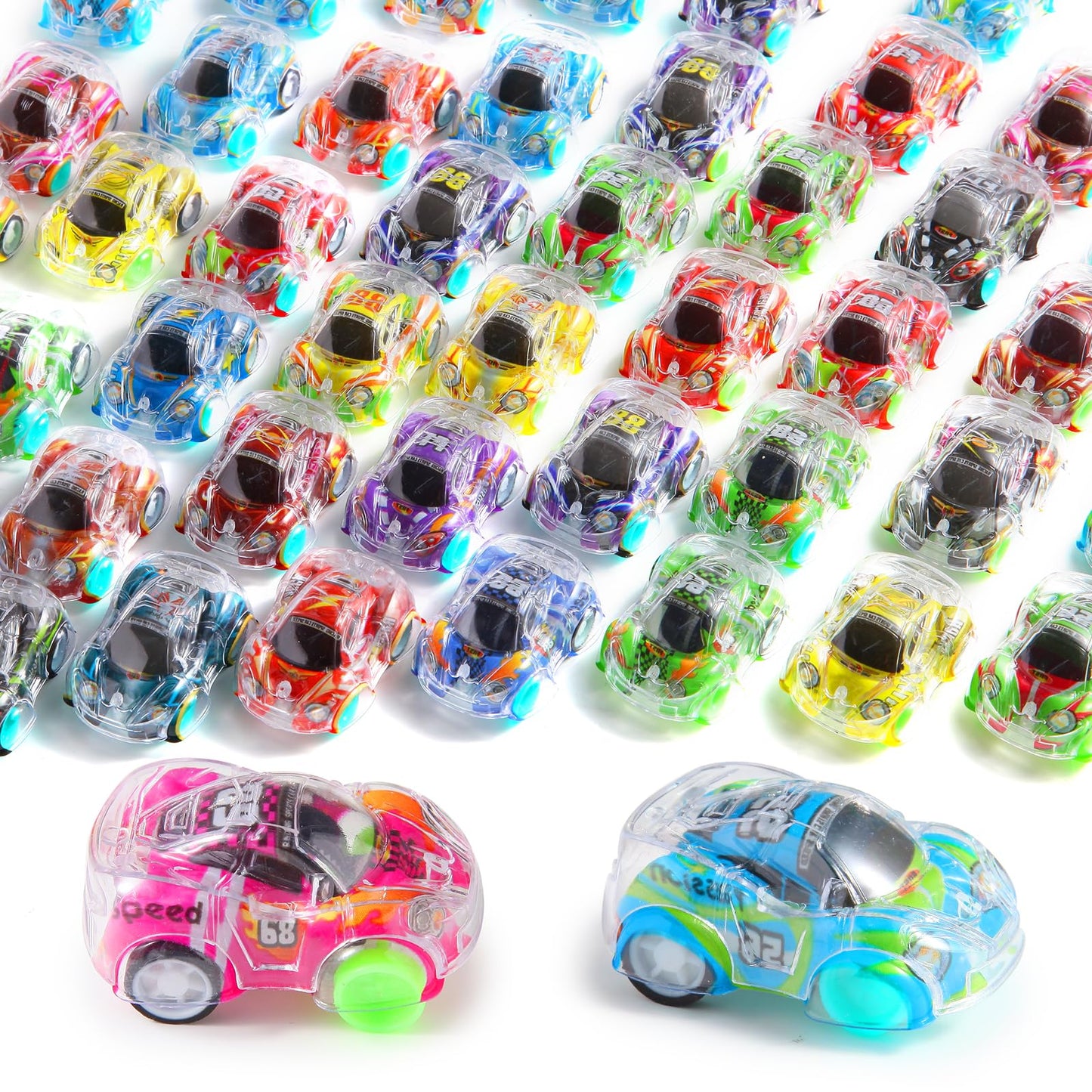 Benzem 50 Pcs Mini Pull Back Cars Set, Pull Back Racing Vehicles For Kids Toddlers, Bulk Toys Party Favors Treasure Box, Classro