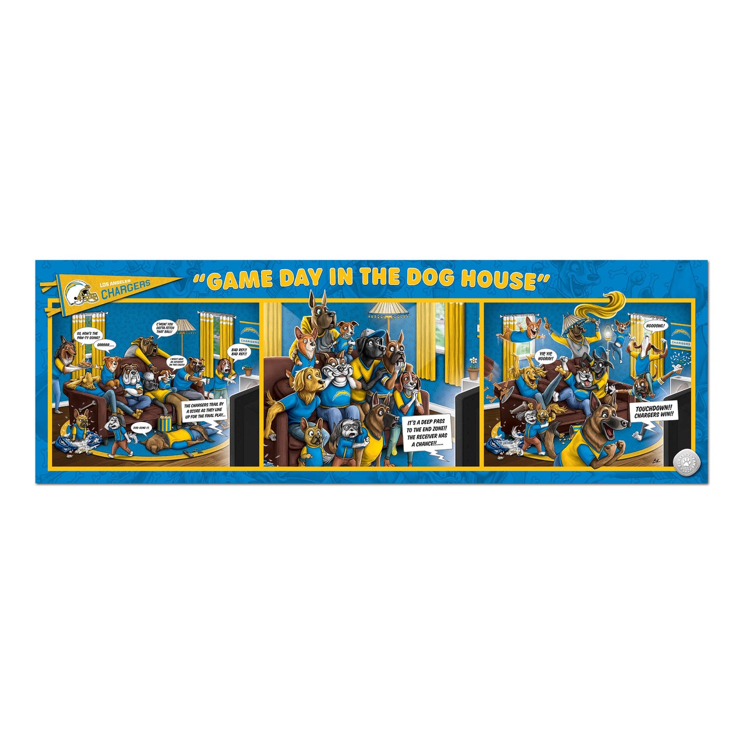 Youthefan Nfl Los Angeles Chargers Game Day In The Dog House 1000Pc Puzzle