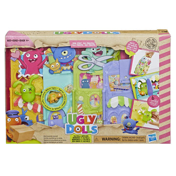 Hasbro Toys Uglydolls Uglyville Unfolded Main Street Playset & Portable Tote, 3 Figures & Accessories