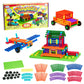 POPULAR PLAYTHINGS Playstix Construction Toy Set, 211 Pieces, STEM Kit, Multicolor, Model 90001, Plastic Building Blocks