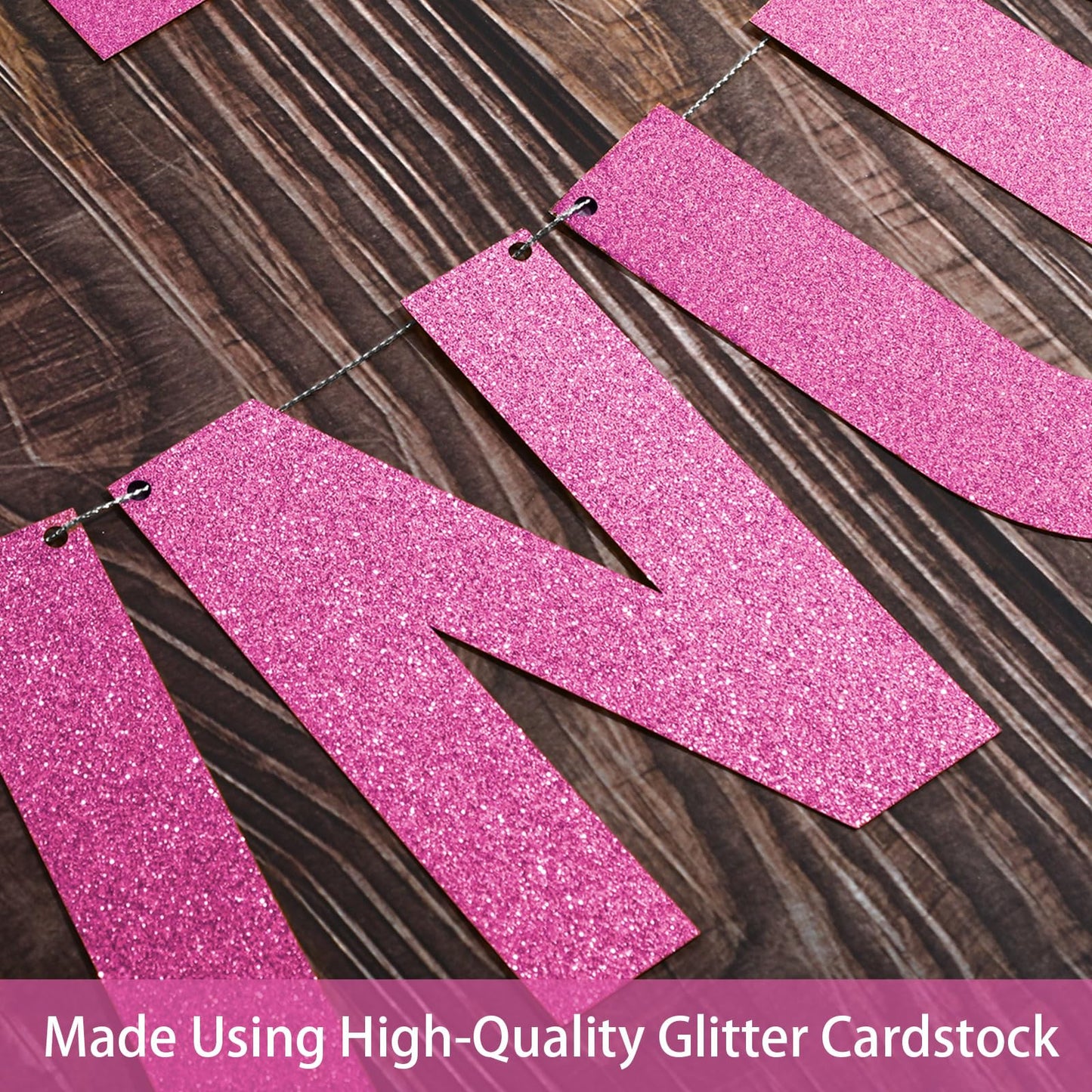 Taobary 112 Pcs Diy Letter Banner Glitter Customizable Banner Kit Custom Banner Including 107 Letters And Numbers 3 Rope For Bir