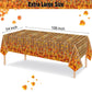 Tiamon 3 Pcs Fall Decoration Indoor Thanksgiving Fall Tablecloth Wood Grain Autumn Leave Party Table Cover Autumn Harvest Tablec