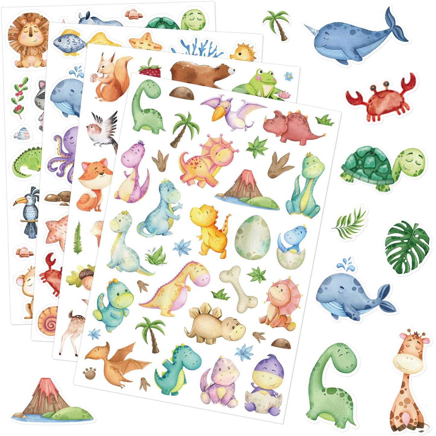 Cute Cat Stickers Kitty Decal Sticker 685 Counts Party Gifts Goodie Bags Decor Reward Animal Birthday Party Favors Vinyl Waterproof Cat Water Bottle Laptop Stickers Invitation Decor