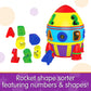 The Learning Journey Rocket Shape Sorter - Multi Color, Plastic, Medium, Model 204207 - Educational Toy for Toddlers 12 Months+