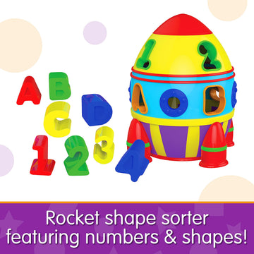 The Learning Journey Rocket Shape Sorter - Multi Color, Plastic, Medium, Model 204207 - Educational Toy for Toddlers 12 Months+