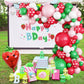 Strawberry Balloon Arch, Strawberry Birthday Party Decoration, Strawberry Decorations Kit With Red Pink Green Balloon Strawberry