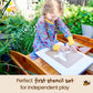 Honeysticks Kids Activity Set - 6 Large Stencils for Kids Plus Jumbo Non-Toxic Beeswax Crayons (8pk), Perfect First Stencils for