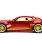 Jada Toys Die-cast Iron Man & 2016 Chevy Camaro, 1:24 Scale, Red, Model 99724, Rubber Material