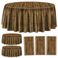 3 Pcs Wood Grain Tablecloths for Round Table Western Party Decorations Plastic Western Party Tablecover for Cowboy Party Decorat