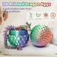 Flavery 3D Printed Dragon In Egg - Green Purple Copper - 5.1 Inch Tricolor Egg With Flexible Crystal Dragon Inside, Colorful Fid