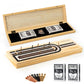 Cribbage Board Game Set  3-Track enhanced Wooden Cribbage Board with Magnetic Lock & Large Storage  9 Metal Pegs  2 Decks of Playing Cards - Classic Board Games for mature-themeds Family (Instruction Include)