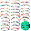 Ecation 96 Pcs Beaded Friendship Bracelets Bulk Colorful Glow in the Dark Bracelets Inspired Letter Bracelets Y2k Stretchy Prepp