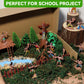 Wookidel 44 PCS Native American Indians Figures Set, Plastic Toys for Kids, 11.8x8.5x2 inches, Brown, Green, Red, Blue, Pink, Black