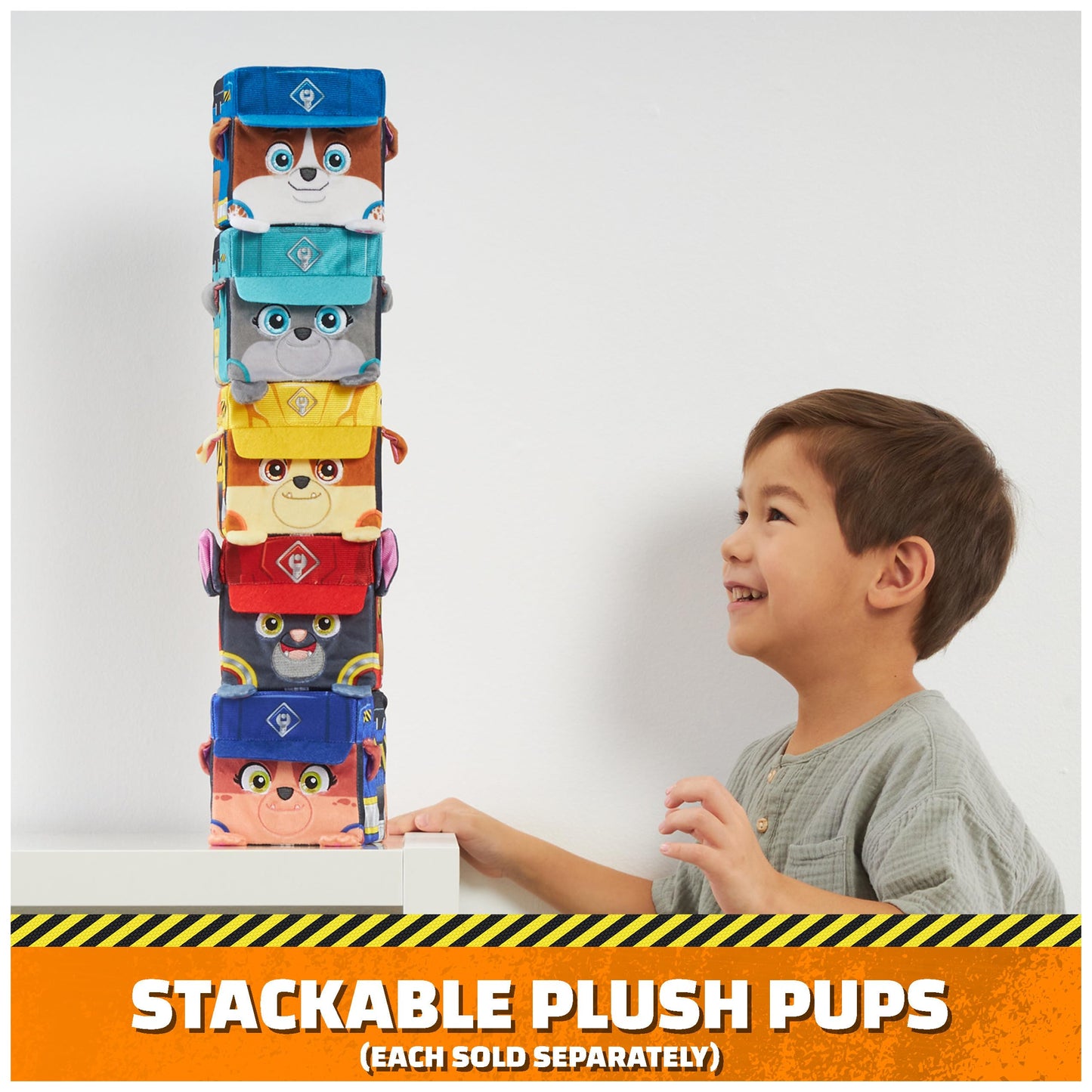 Rubble & Crew Stuffed Animals, Mix, 4-Inch Cube-Shaped Plush Toy For Kids Ages 3 And Up