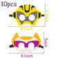 BeYumi 10Pcs Robots Felt Masks Set, Bots Party Supplies Gift Robots Party Favor Birthday Cosplay Dress up Costumes for Kids Boys