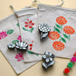 Gubbachhi Wooden Stamp Art Flowers For Kids 3+ Yrs, 4 To 8 Years | Diy Art & Craft Toy With Wooden Stamps | Montessori Inspired 