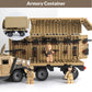 Yanscian Military Vehicle Building Blocks Sets with 7 Minifigures Army Vehicle Truck Hummer with protective coveringy Trailer Container Building Kit Car Building Toys Gift for Boys mature-themed.