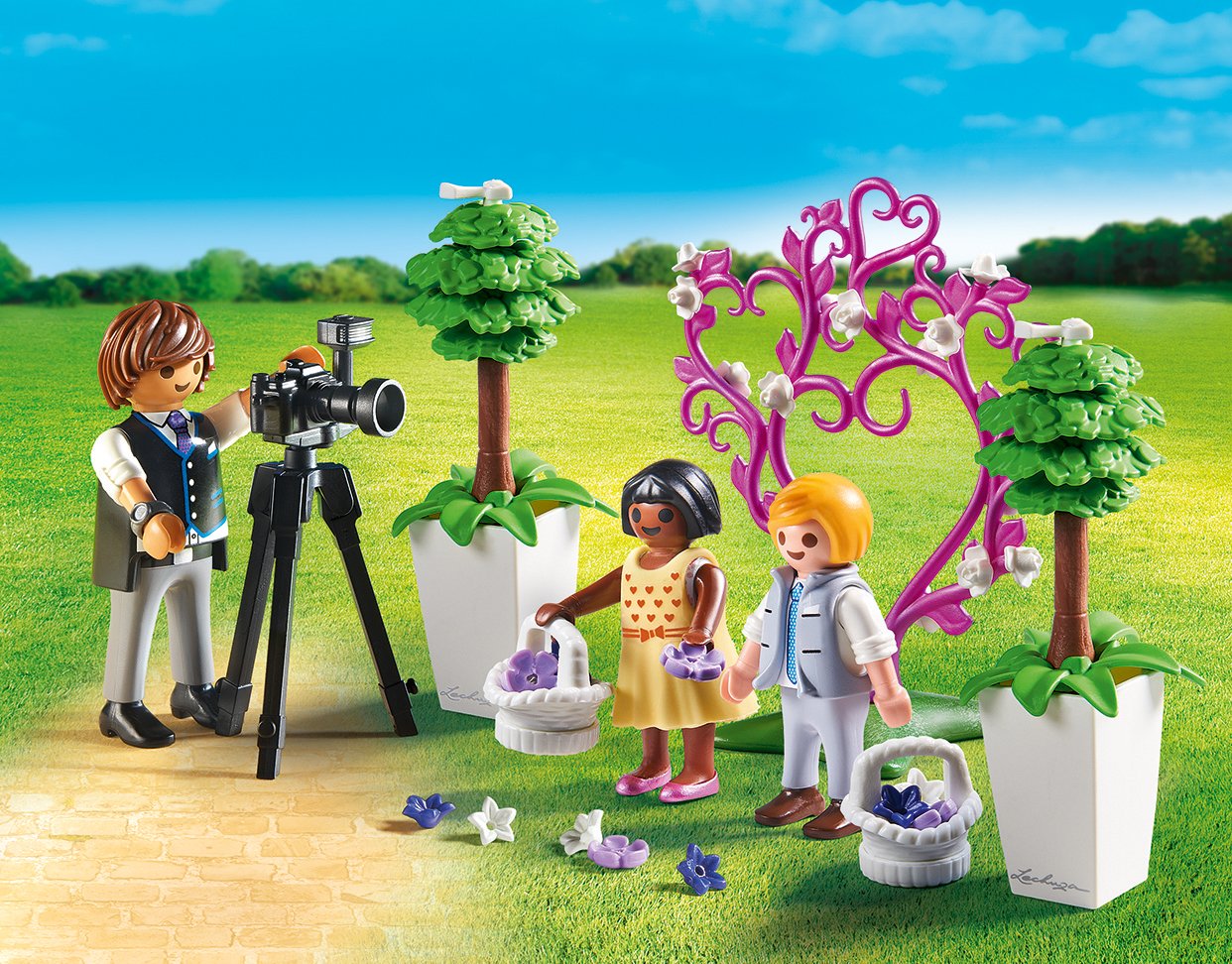 Playmobil Children With Photographer Building Figure
