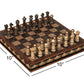 Deco 79 Polystone Chess Game Set, 10' X 10' X 3', Brown